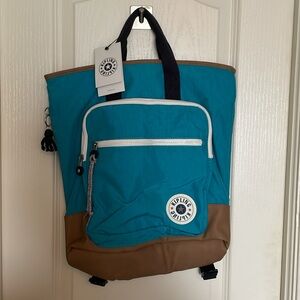Brand new Kipling tote backpack in turquoise